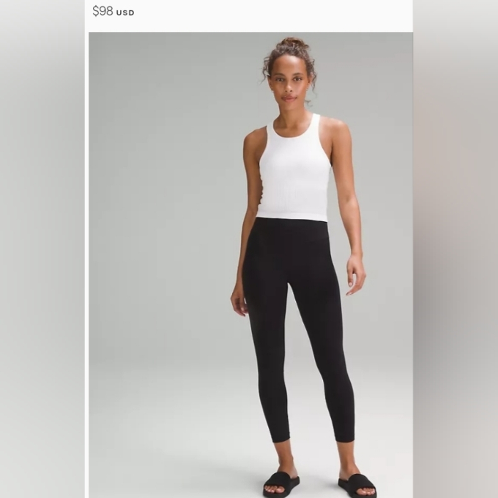 Size 12 Lululemon Align High Rise 25 inch leggings Color Black